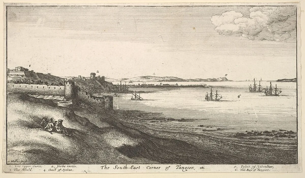 South East Corner of Tangier, from "Views of Tangier" — Wenceslaus Hollar