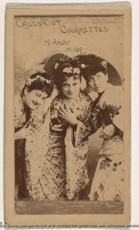 Card Number 169, Mikado, from the Actors and Actresses series (N145-1) issued by Duke Sons & Co. to promote Cross Cut Cigarettes — W. Duke, Sons & Co.
