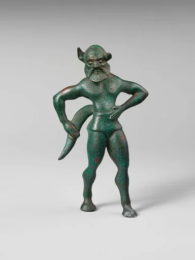 Bronze statuette of a satyr