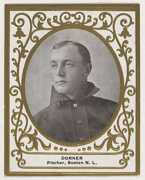 Dorner, Pitcher, Boston, National League, from the Baseball Players (Ramlys) series (T204) issued by the Mentor Company to promote Ramly and T.T.T. Turkish Cigarettes — Carl Homer Studios, Boston|Mentor Company, Boston