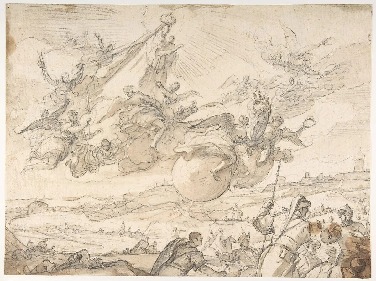 The Virgin Intervening during a Siege of Madrid — Luca Giordano