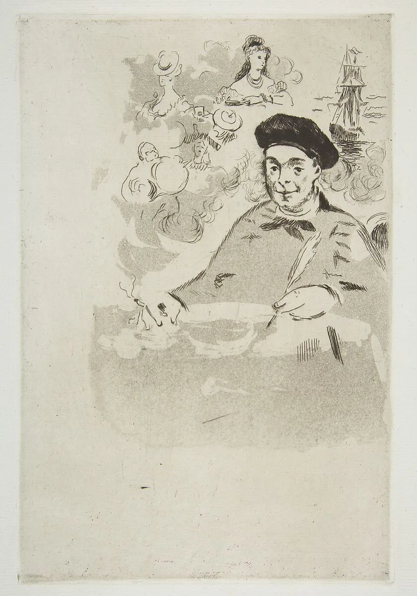 Frontispiece for an edition of "Les Ballades" by Théodore de Banville — Edouard Manet|Berthe Morisot|Stéphane Mallarmé