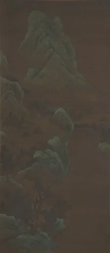 明 佚名 秋林讀易圖 軸|Mountain Scenery