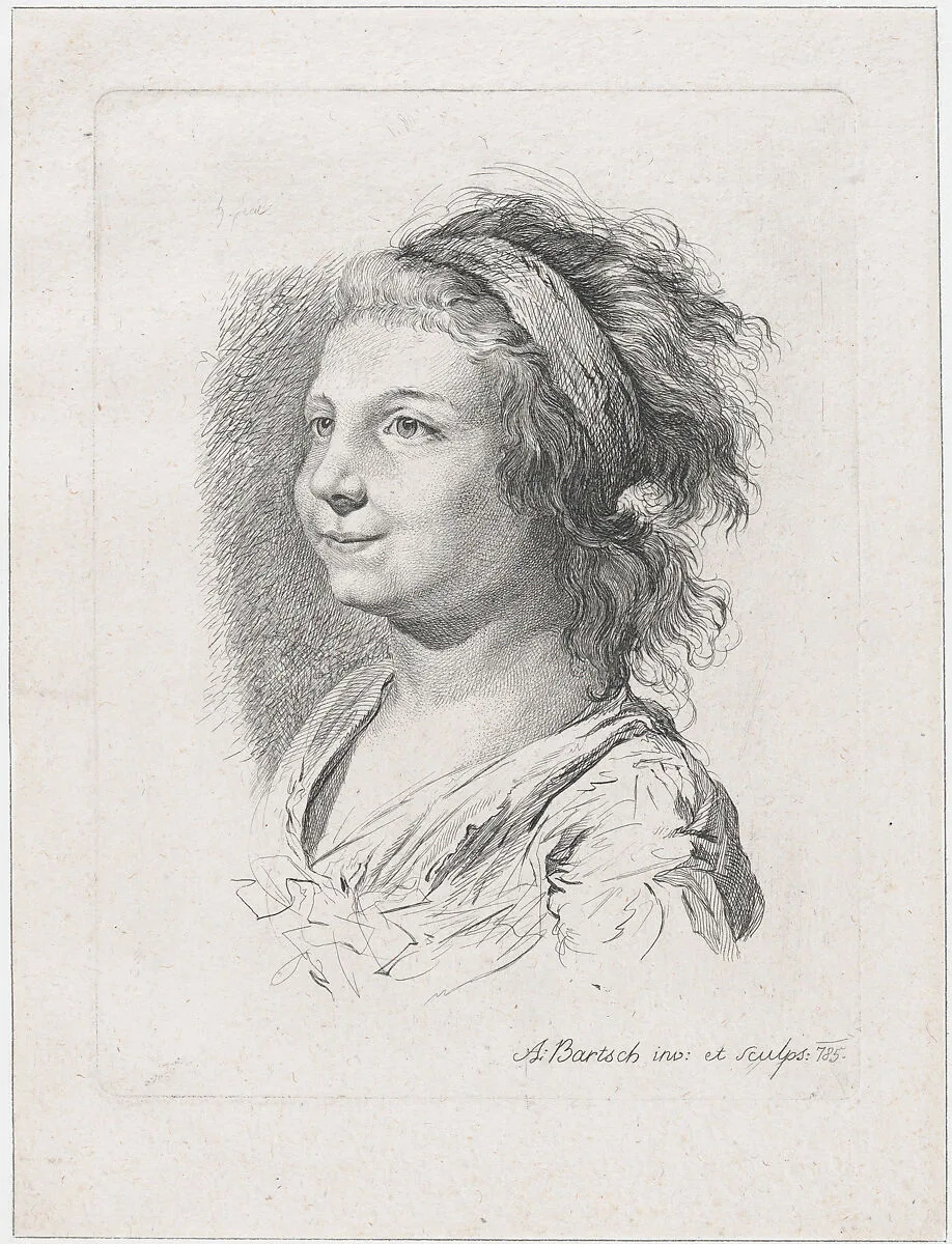 Portrait of Maria Anna Schaubach — Adam von Bartsch|Maria Anna Schaubach