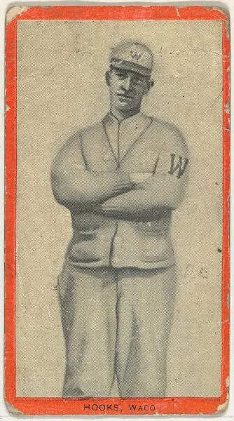 Hooks, Waco, Texas League, from the Baseball Players (Red Borders) series (T210) issued by Old Mill Cigarettes — Old Mill Cigarettes, Virginia