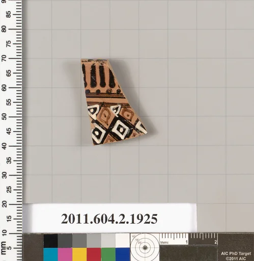 Terracotta rim fragment of a skyphos (deep drinking cup)