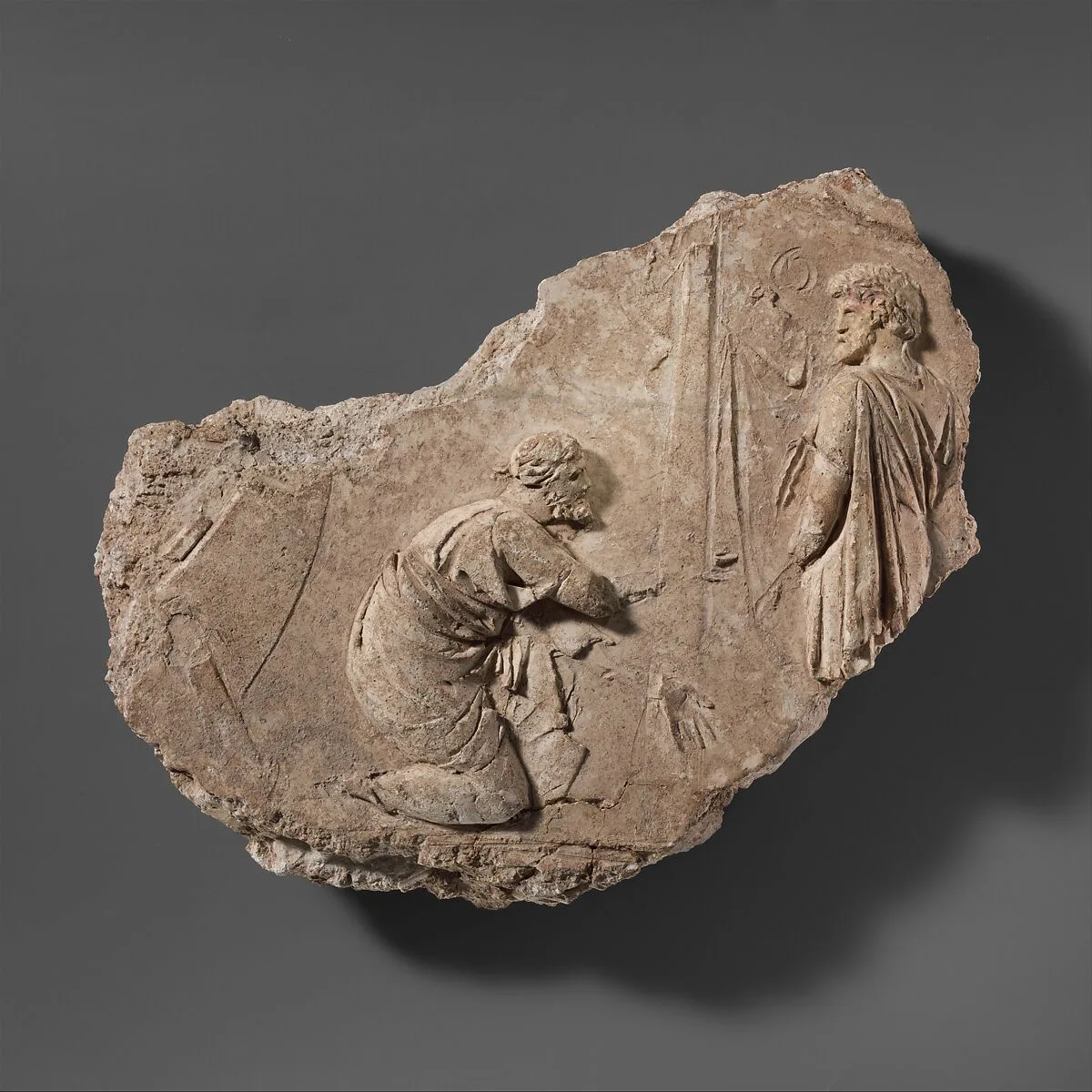 Stucco relief fragment — Unknown