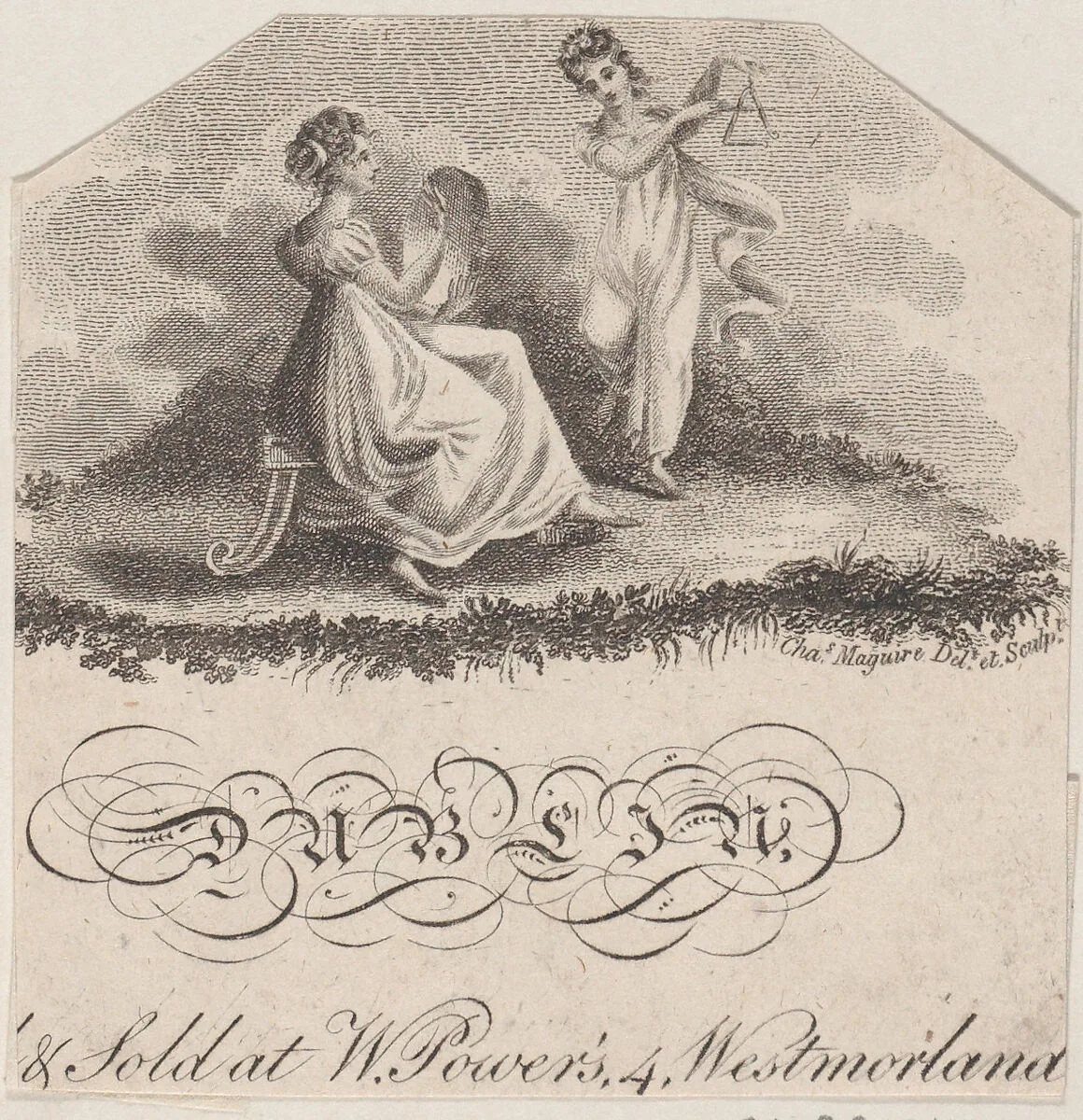 Trade Card for W. Powers, Printer and Publisher — Anonymous, British, 19th century