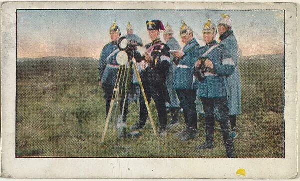 Card No. 54, Crown Prince's Own Heliographer Sending Despatches, from the World War I Scenes series (T121) issued by Sweet Caporal Cigarettes — American Tobacco Company|Underwood & Underwood