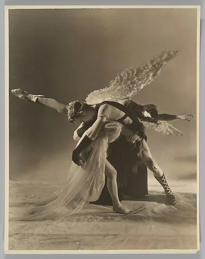 [Lew Christiensen, William Dollar, and Daphne Vane performing Orpheus and Eurydice]