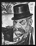 [Detail of J.P. Morgan from "The Civil War" Panel of Diego Rivera's Mural for the New Worker's School, New York City]