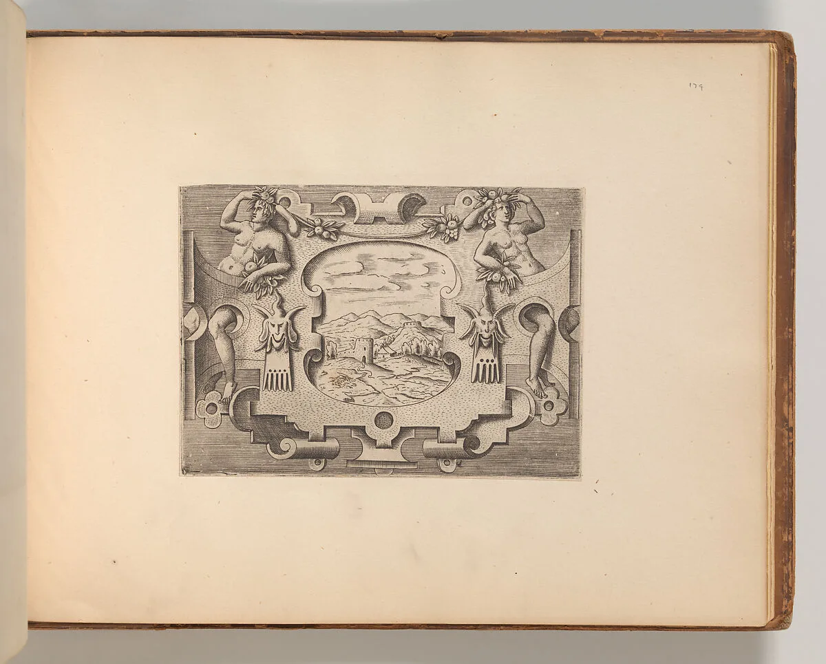 Series of Cartouches, in: Targhe ed altri ornati di varie e capricciose invenzioni (Cartouches and other ornaments of various and capricious invention, page 53) — Cornelis Bos