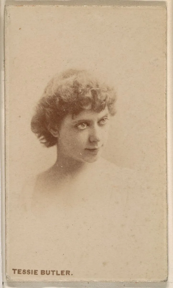 Tessie Butler, from the Actresses series (N246), Type 1, issued by Kinney Brothers to promote Sporting Extra Cigarettes — Kinney Brothers Tobacco Company