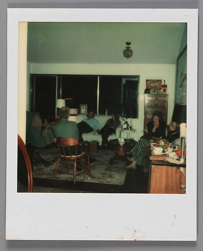 [Walker Evans's 70th Birthday Party, Old Lyme, Connecticut: Michael Lesy, Liz Lesy, Jerry Thompson, Mary Knollenberg]