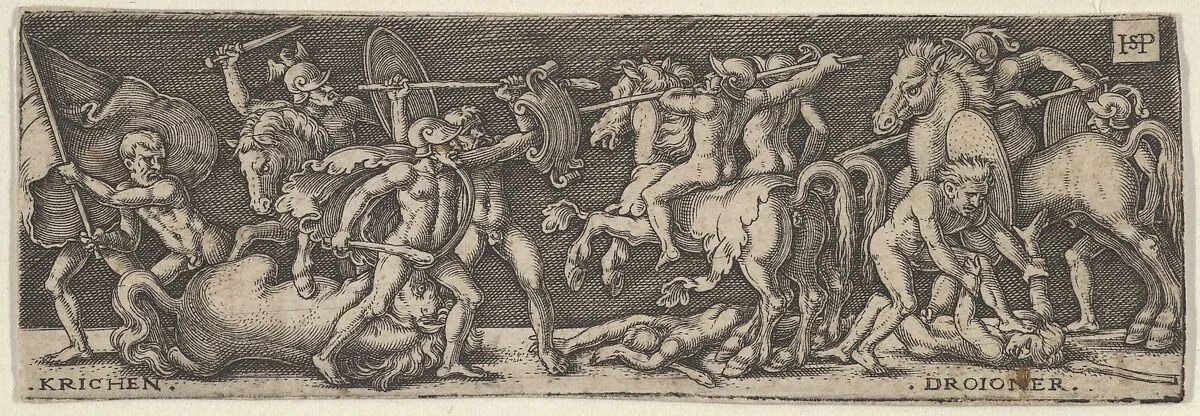 Combat Between Greeks and Trojans — Sebald Beham