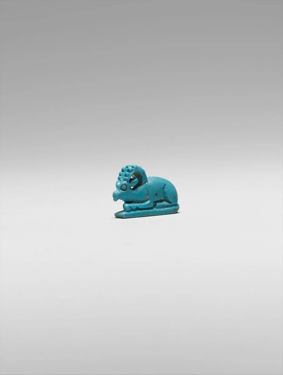 Ibex-Shaped Design Amulet Inscribed With A Crocodile and A Fish — Unknown