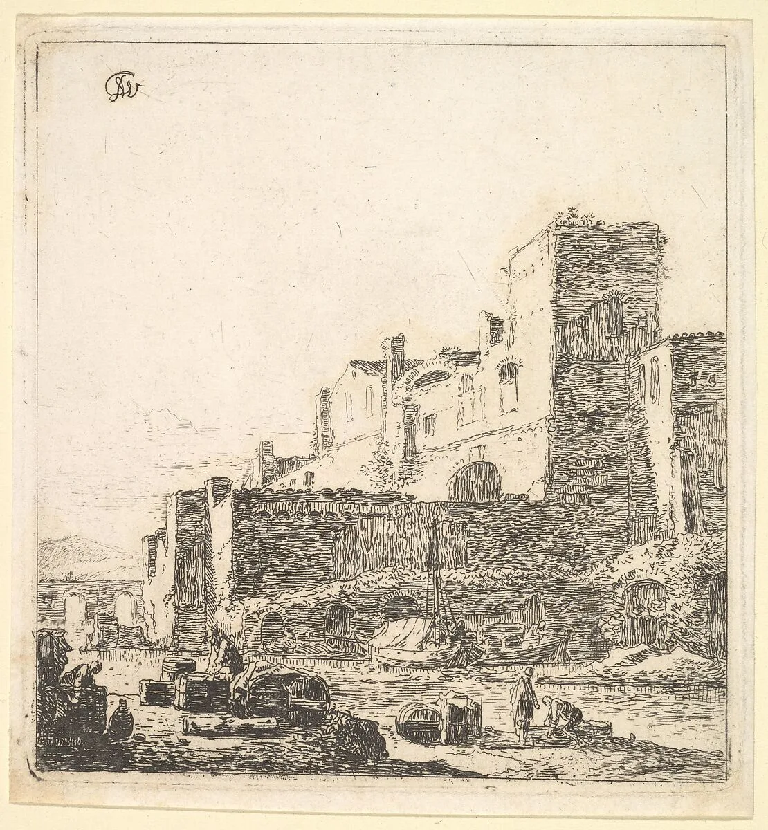 Sailors at a Riverside — Thomas Wijck
