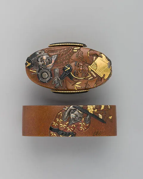 Sword-Hilt Collar and Pommel (Fuchigashira) — Unknown