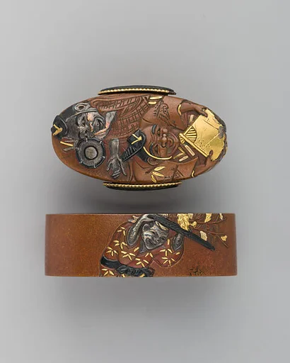 Sword-Hilt Collar and Pommel (Fuchigashira)