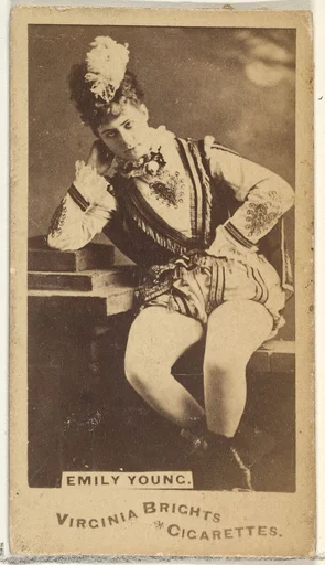 Emily Young, from the Actors and Actresses series (N45, Type 1) for Virginia Brights Cigarettes