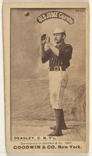 Thomas H. "Pat" Deasley, Catcher, New York, from the Old Judge series (N172) for Old Judge Cigarettes