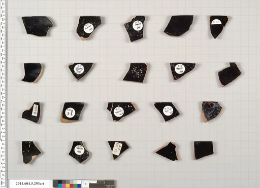 Terracotta rim fragments of kylikes (drinking cups)