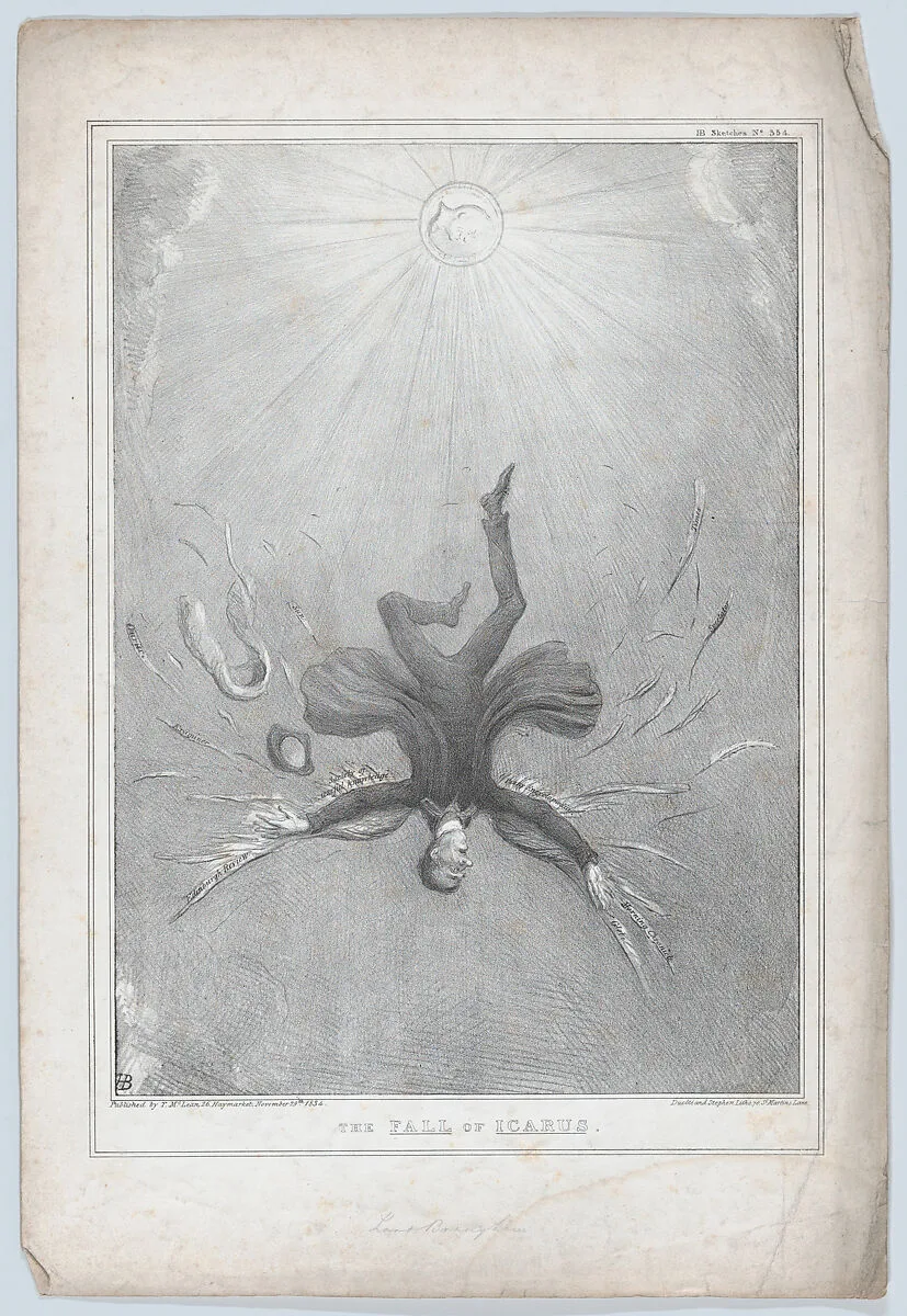 The Fall of Icarus — Thomas McLean|Ducôte and Stephen|John Doyle|William IV, King of the United Kingdom of Great Britain and Ireland|Henry Peter Brougham