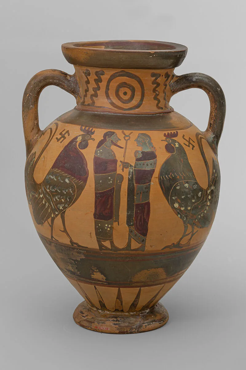 Terracotta neck-amphora (storage jar) — Unknown