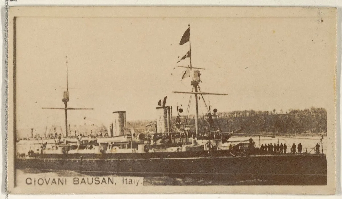 Giovani Bausan, Italy, from the Famous Ships series (N50) for Virginia Brights Cigarettes — Allen & Ginter