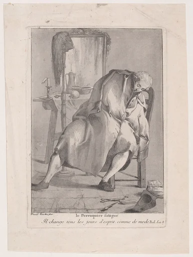 The Tired Wigmaker, from "Divers portraits"