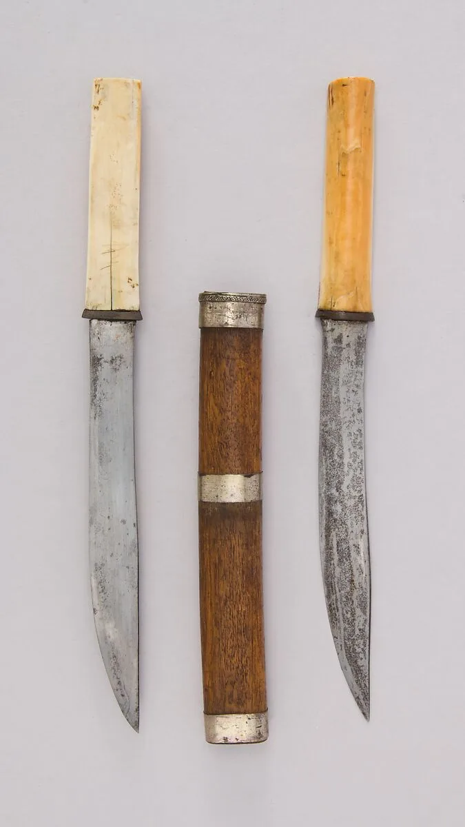 Pair of Knives (Dha) with Sheath — Unknown
