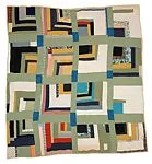 Log Cabin quilt — Martha Pettway