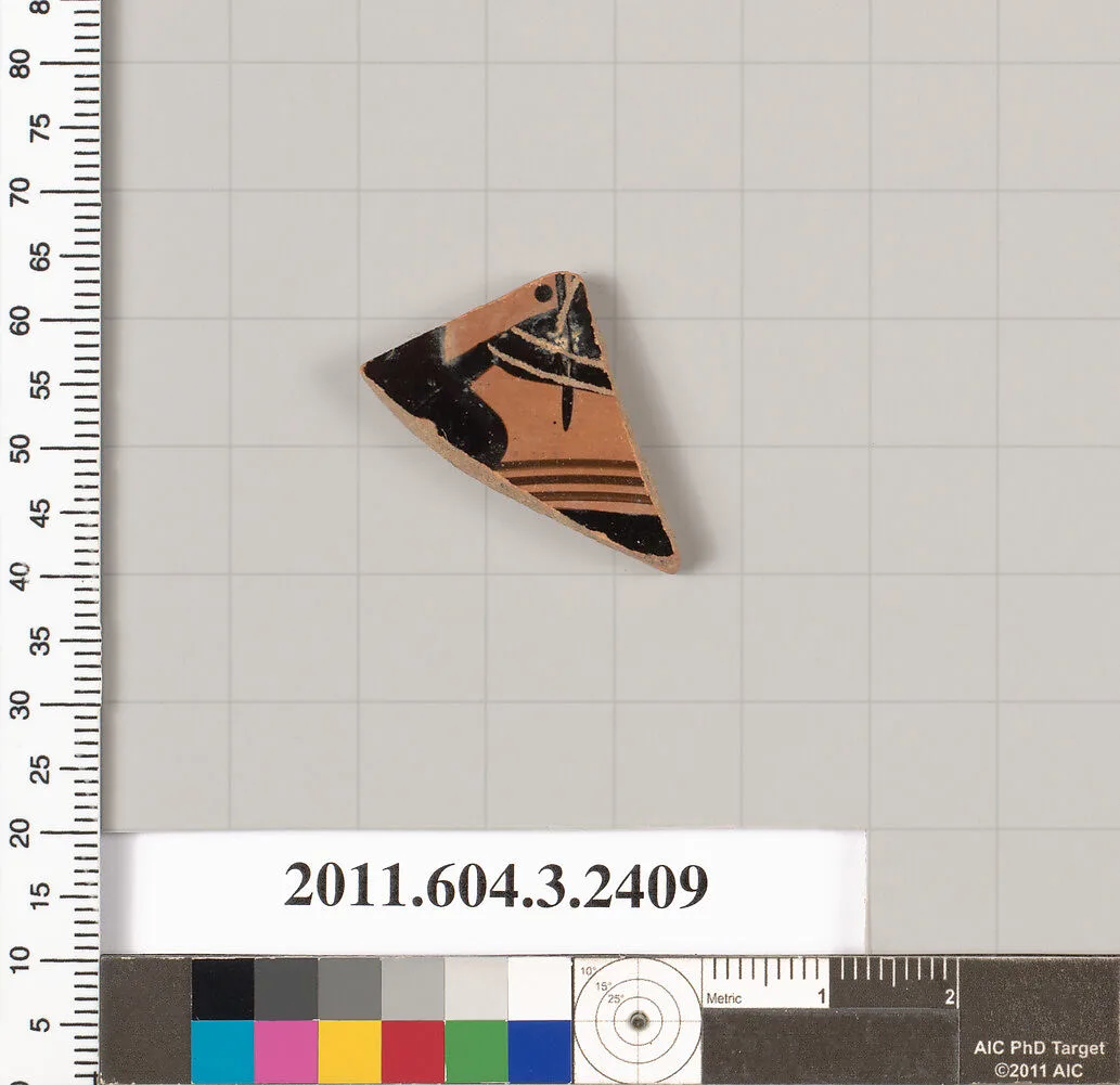Terracotta fragment of a kylix: eye-cup (drinking cup) — Unknown