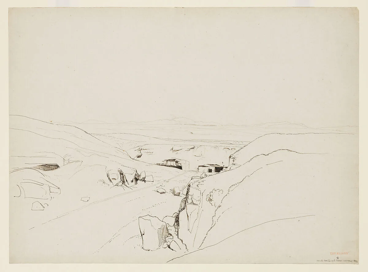 View of the Quarries at Cervara — Théodore Caruelle d'Aligny