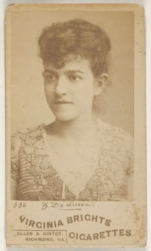 Card 530, Z. De Lussa, from the Actors and Actresses series (N45, Type 6) for Virginia Brights Cigarettes