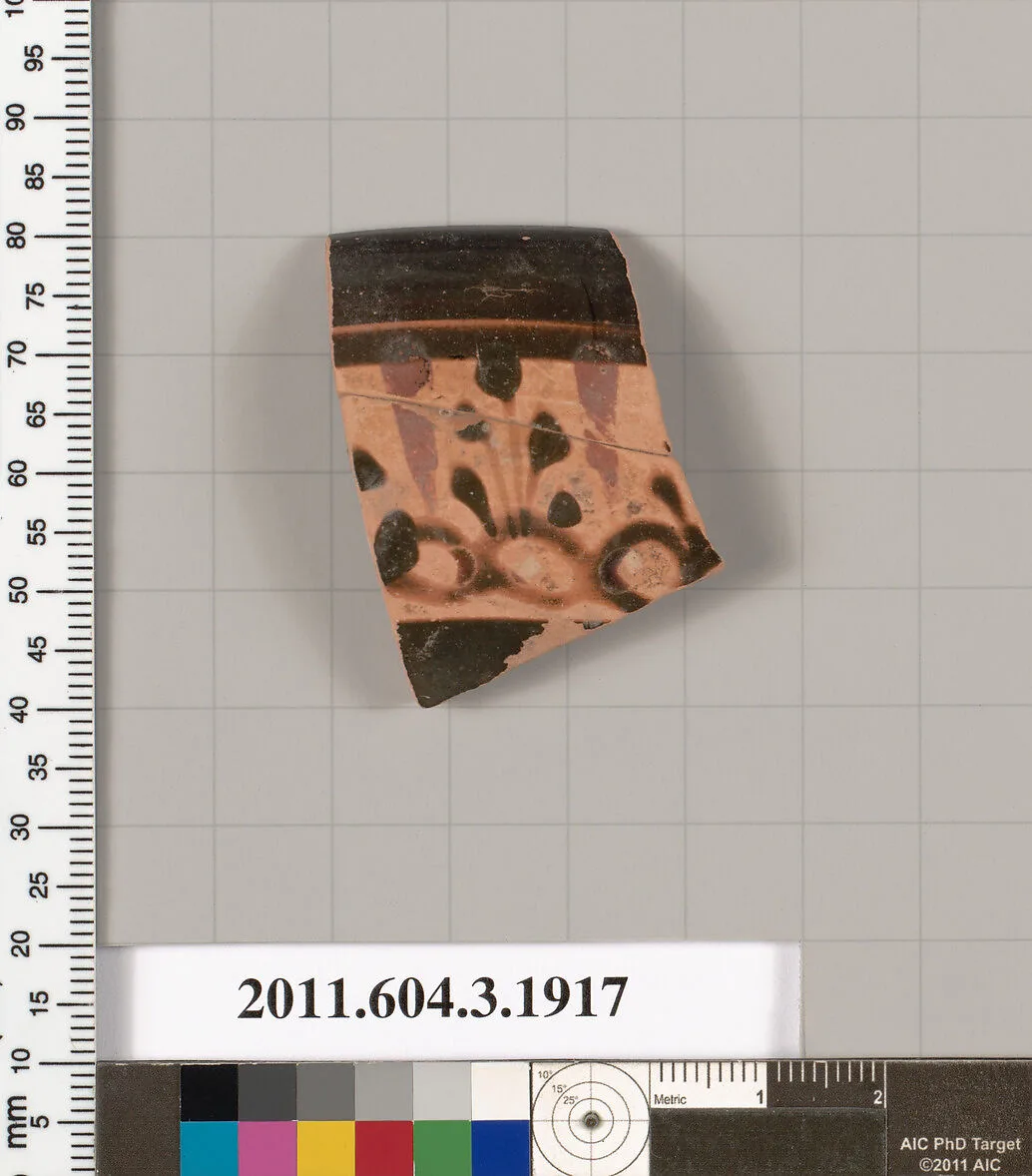 Terracotta fragment of a kylix (drinking cup) or a skyphos (deep drinking cup)? — Unknown