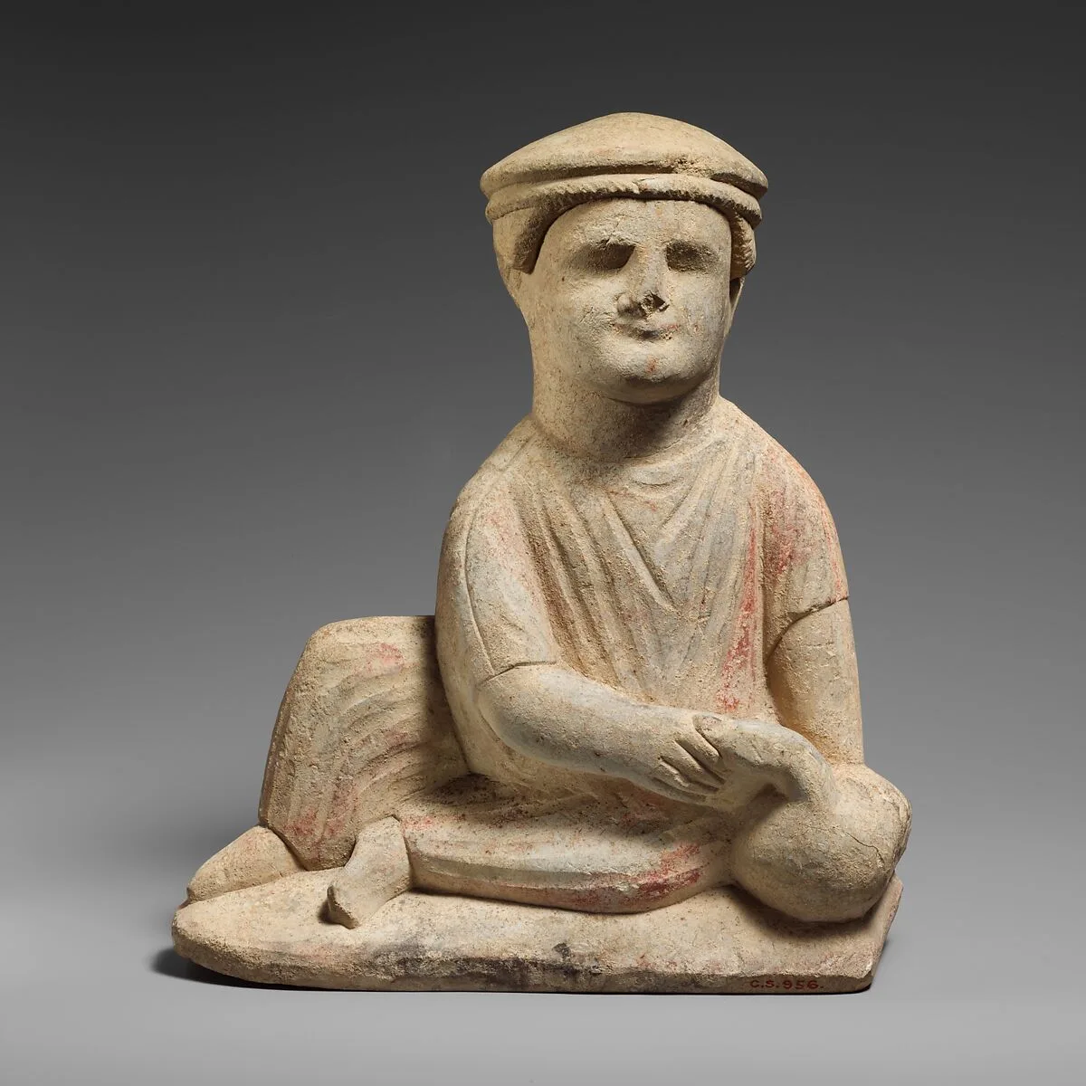 Limestone statuette of a temple boy — Unknown