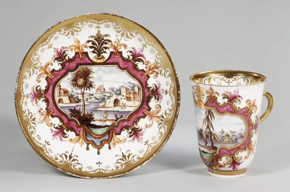 Cup and saucer — Meissen Manufactory|Johann Friedrich Metzsch|Böttger Period