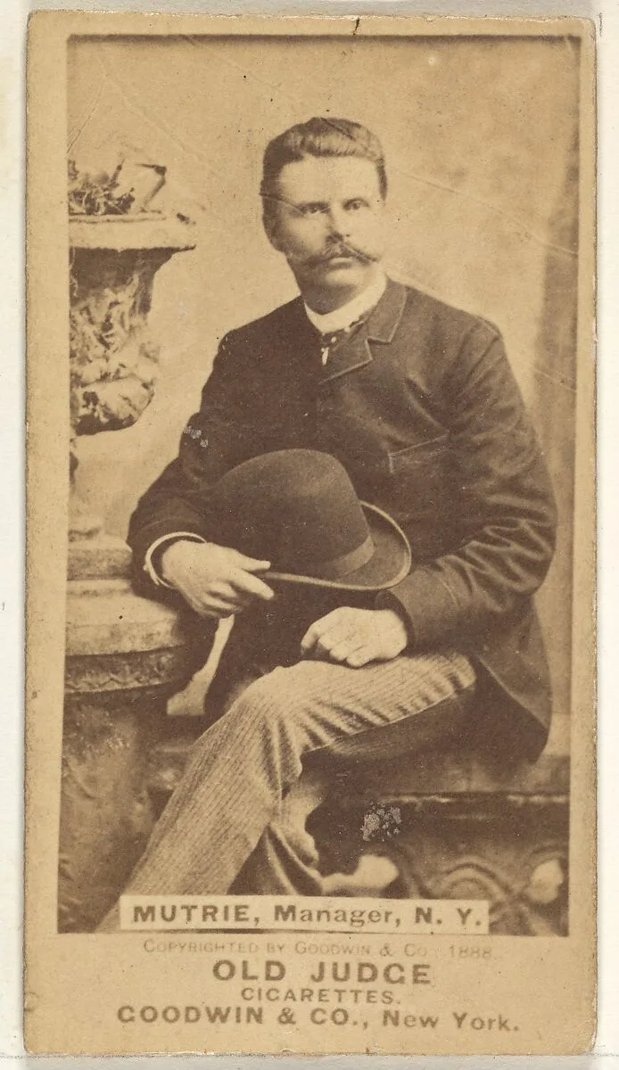 James J. Mutrie, Manager, New York, from the Old Judge series (N172) for Old Judge Cigarettes — Goodwin & Company