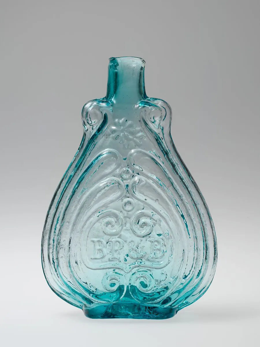 Figured flask — Bakewell, Page & Bakewells