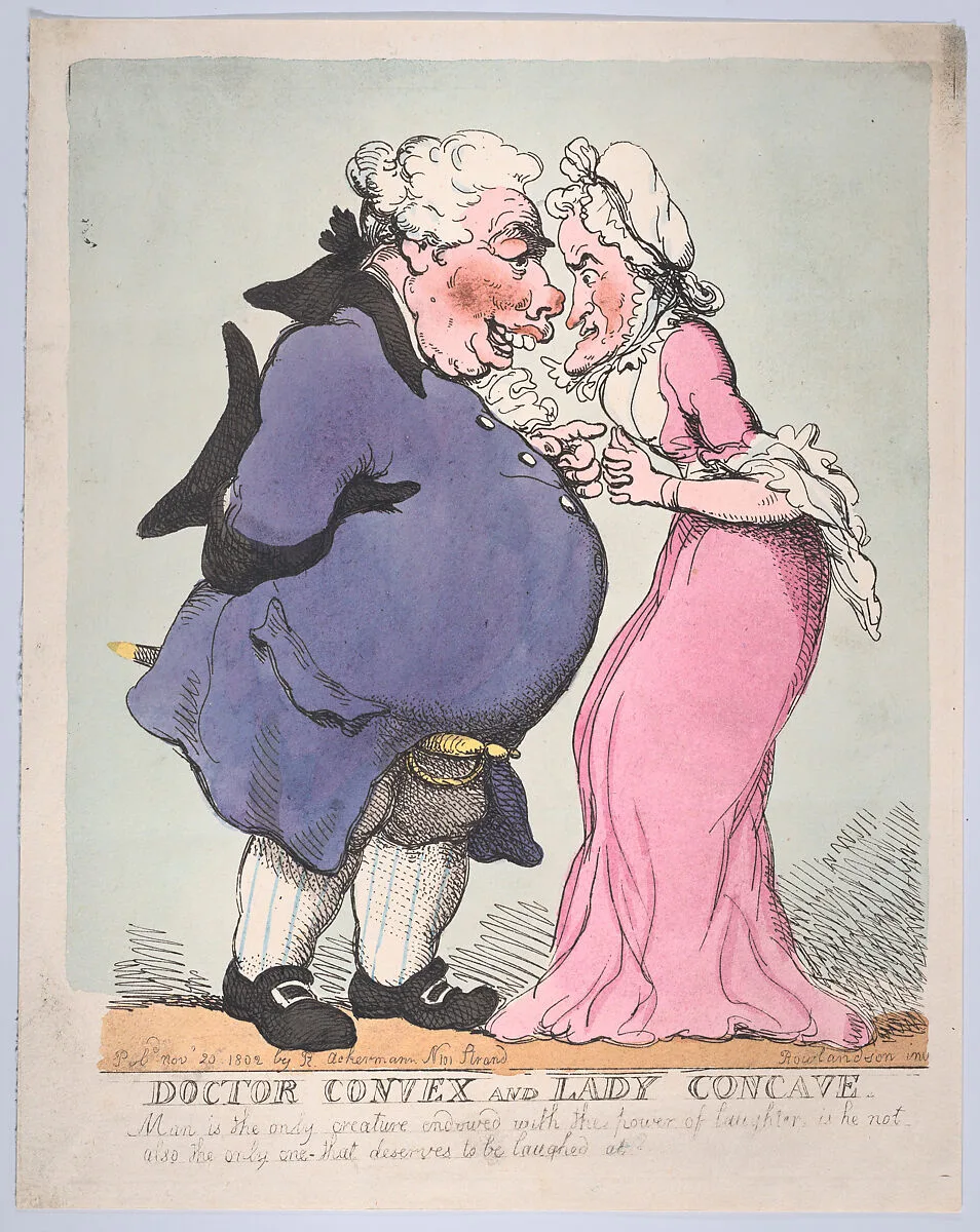 Doctor Convex and Lady Concave — Rudolph Ackermann, London|Thomas Rowlandson