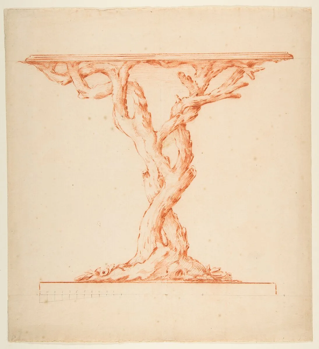 Design for a (Silver?) Console Table — Anonymous, French, 18th century