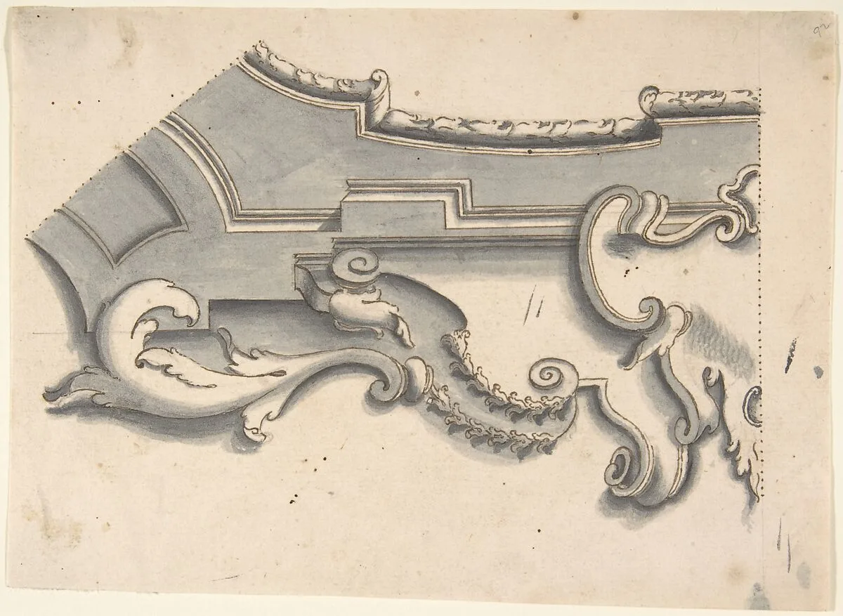 Design for the Corner of a Cove — Anonymous, Italian, Piedmontese, 18th century