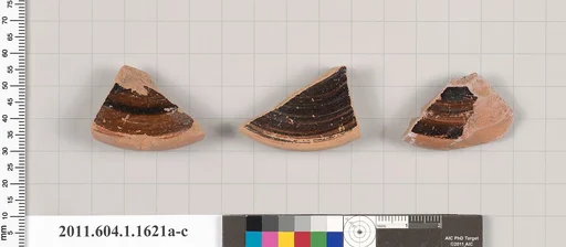 Terracotta fragments of kylikes (drinking cups)