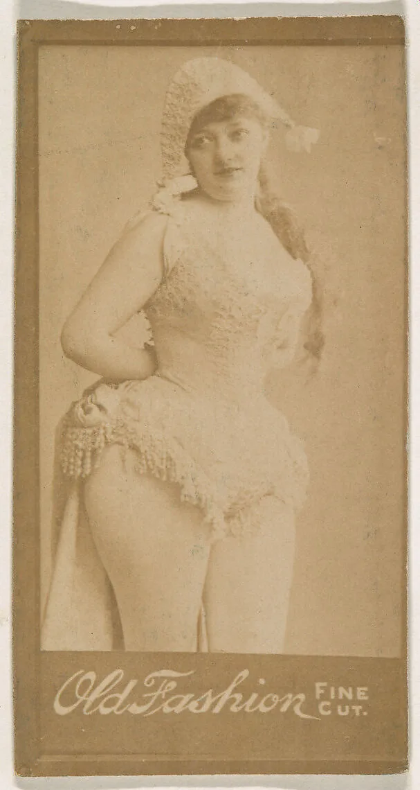 Actress standing with hands behind waist, from the Actresses series (N664) promoting Old Fashion Fine Cut Tobacco — Unknown