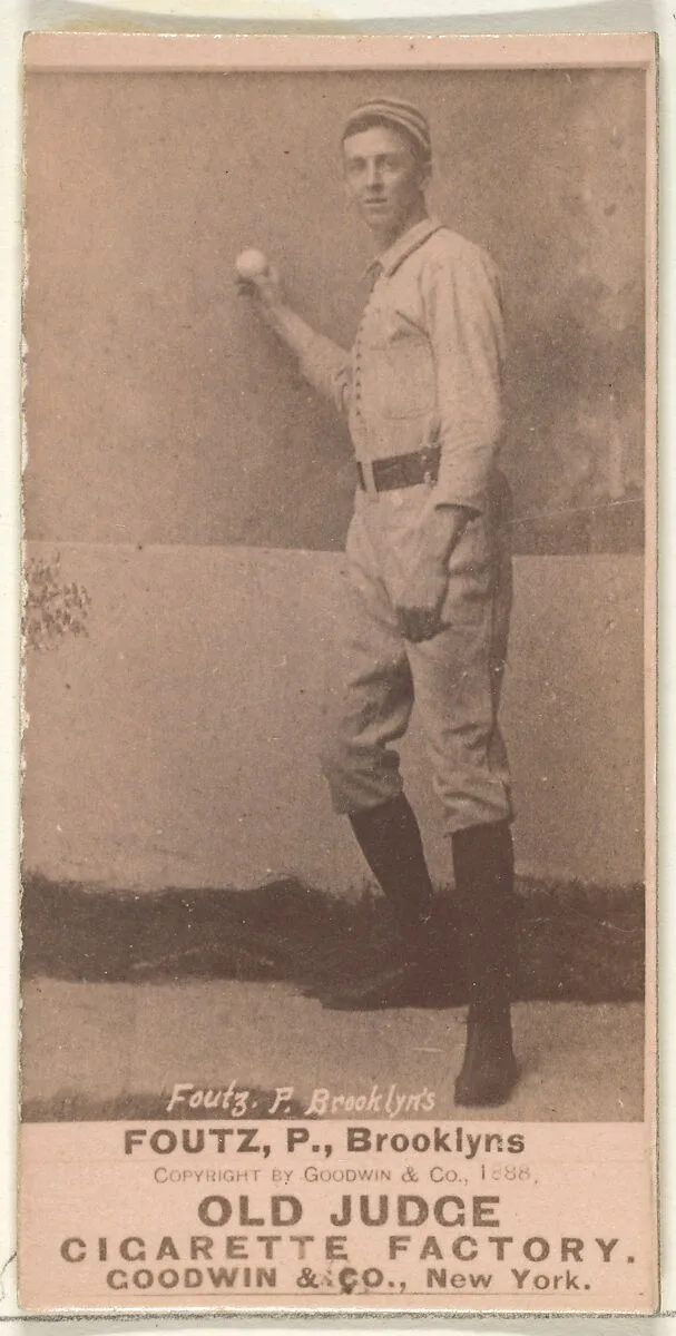 Foutz, Pitcher, Brooklyn Bridegrooms, from the Old Judge series (N172) for Old Judge Cigarettes — Goodwin & Company