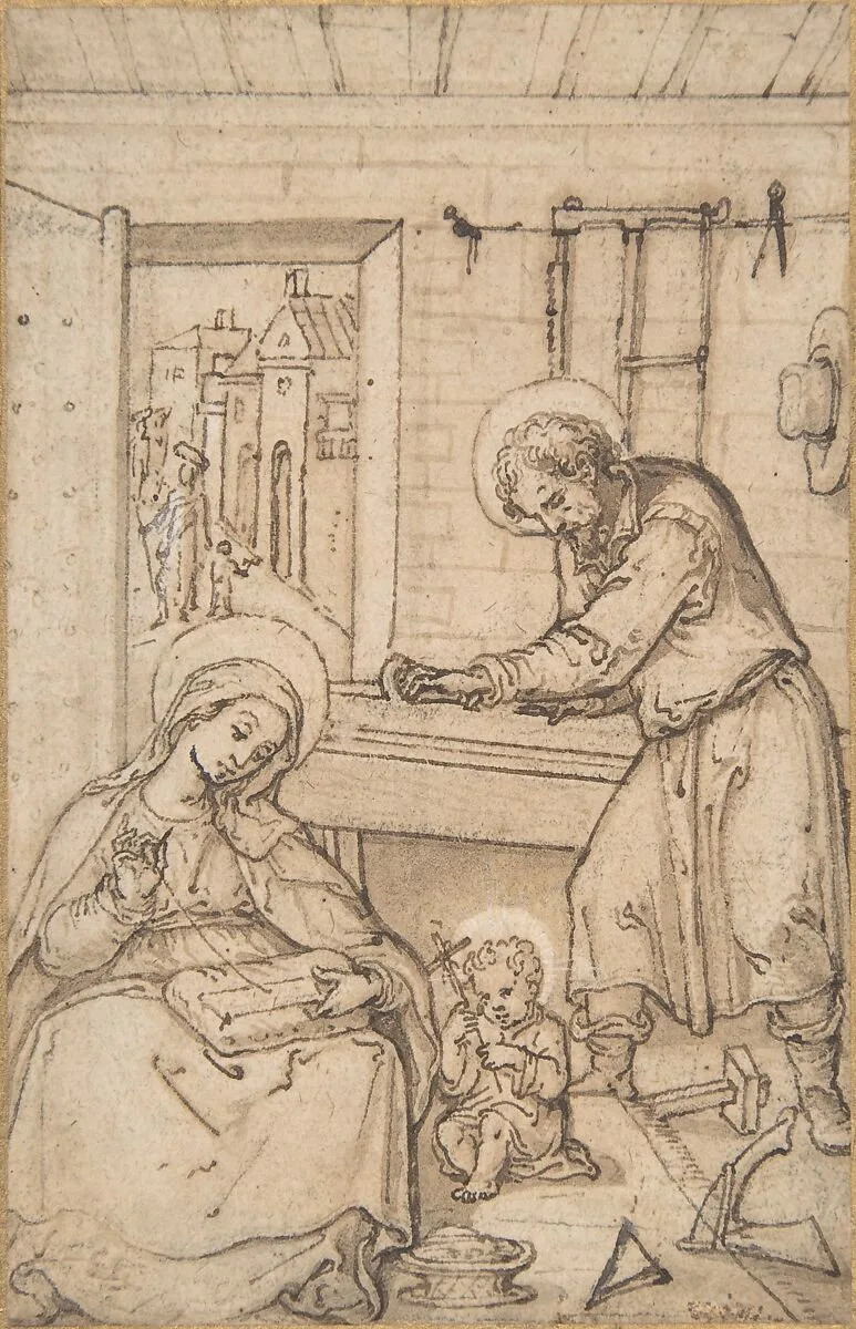 The Childhood of Christ, in the carpenter's shop — Anonymous, Netherlandish, 16th century|Jan Gossart (called Mabuse)|Hans Bol