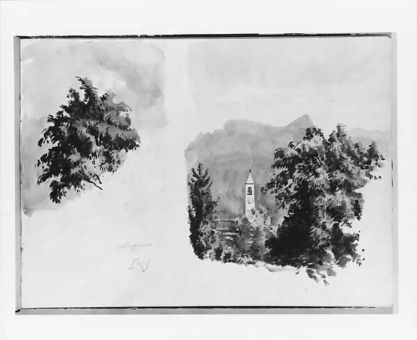 Two Landscape (from Switzerland 1870 Sketchbook) — John Singer Sargent