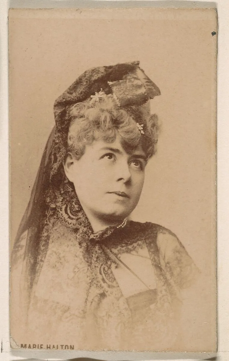 Marie Halton, from the Actresses series (N246), Type 1, issued by Kinney Brothers to promote Sporting Extra Cigarettes — Kinney Brothers Tobacco Company