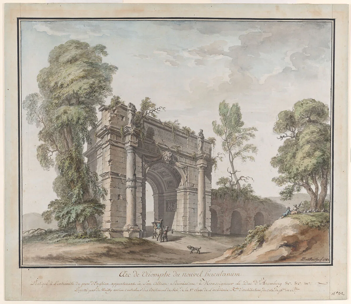 Design for a Triumphal Arch for the Gardens at Chateau d'Enghien, Belgium — Charles de Wailly